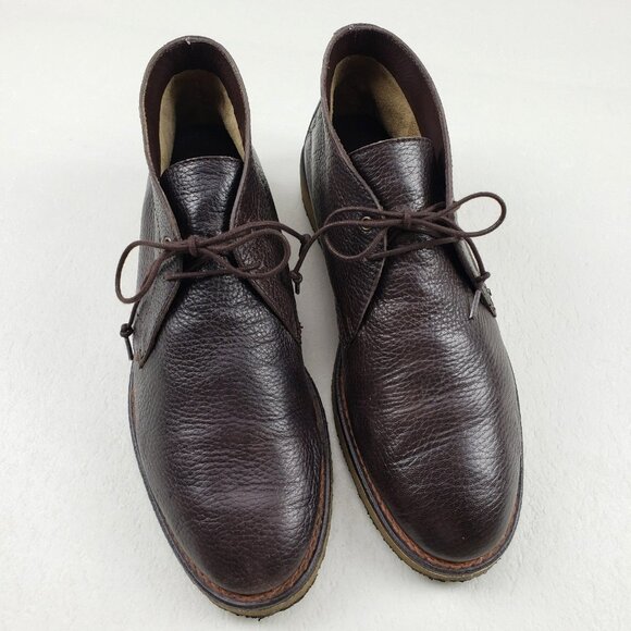 Taft Brown Leather Chukka Boot Mens 9 EU 42 Lace Up Gum Sole Shoe Handmade Spain - Picture 1 of 15